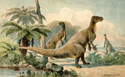 Iguanodon by Heinrich Harder