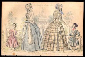 Columbian Magazine August 1844 Fashions