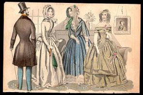 Columbian Magazine December 1844 Fashions