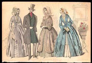 Columbian Magazine February 1844 Fashions