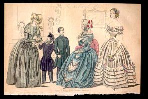 Columbian Magazine March 1844 Fashions