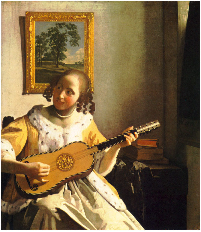 Girl with Guitar by Johannes Vermeer
