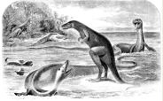 Edward Drinker Cope sketch of American Prehistoric Animals 1869