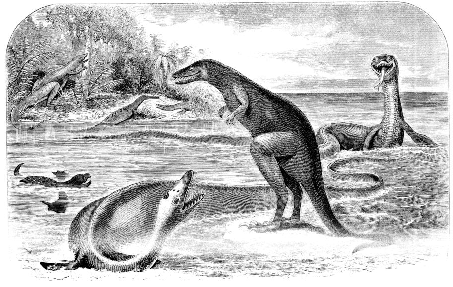 Cope's sketch of American Prehistoric Animals