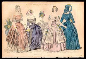 Columbian Magazine May 1844 Fashions